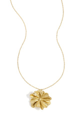 Pendant necklaces Flower Gold color