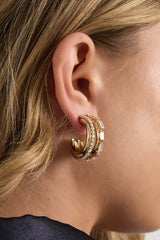 Iron Hoop Earrings circle Elegant Christmas Luxurious Series Women's jewelry