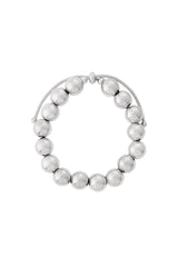 Hollow bead bracelet-12mm silver color