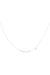 shining stars necklace silver color