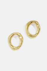Stud Earrings irregular shape Gold color