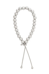 Hollow bead bracelet-8mm silver color