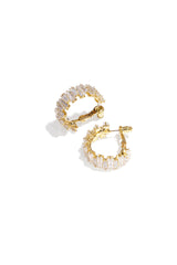 Copper Hoop Earrings Geometric Gold color