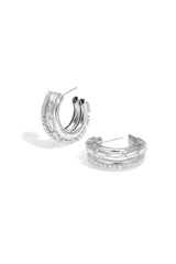 Iron Hoop Earrings circle Elegant Christmas Luxurious Series Women's jewelry silver color