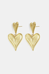 Drop Earrings Heart Casual Daily Simple Series Women's jewelry Gold color