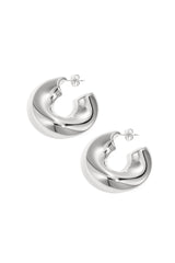 Stainless Steel Hoop Earrings circle silver color