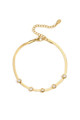 Rhinestone Chain Bracelets Chain Casual Daily Simple Series Women's jewelry Gold color