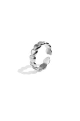Stainless Steel Minimalist Rings Heart silver color One Size