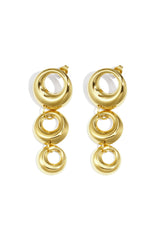 Stainless Steel Dangle Earrings circle Casual Daily Simple Series Women's jewelry Gold color