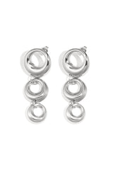 Stainless Steel Dangle Earrings circle Casual Daily Simple Series Women's jewelry silver color