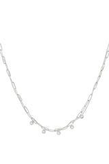 Sparkling Chain Necklace silver color