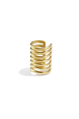 Stainless Steel Ear Cuffs lines Gold color