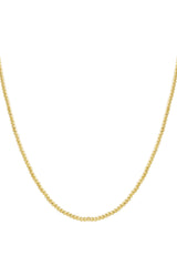 Solid bead necklace-5mm Gold color