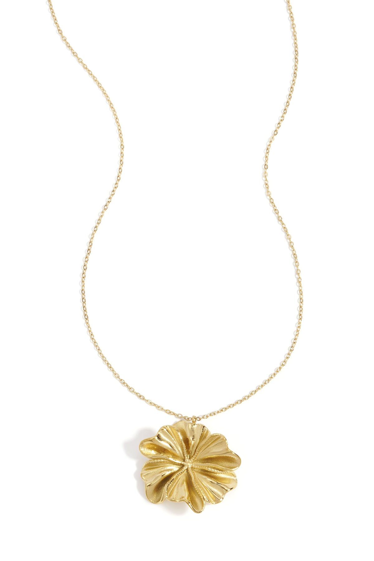 Pendant necklaces Flower Gold color