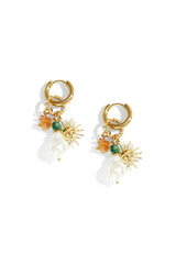 Drop Earrings sun Gold color
