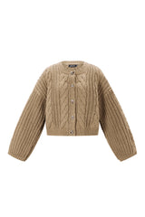 Knitted Women's Cardigan khaki