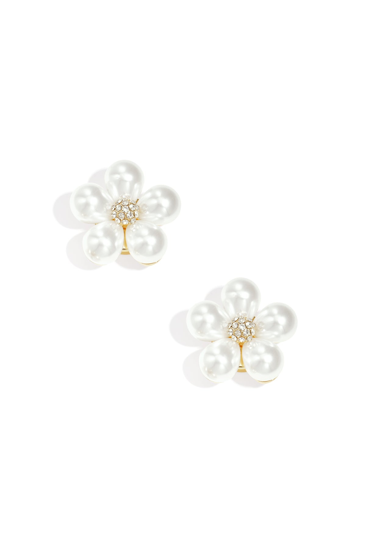 Alloy Cufflinks Flower White