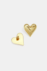 Stud Earrings Heart Casual Daily Simple Series Women's jewelry Gold color