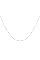 diamond glow necklace silver color