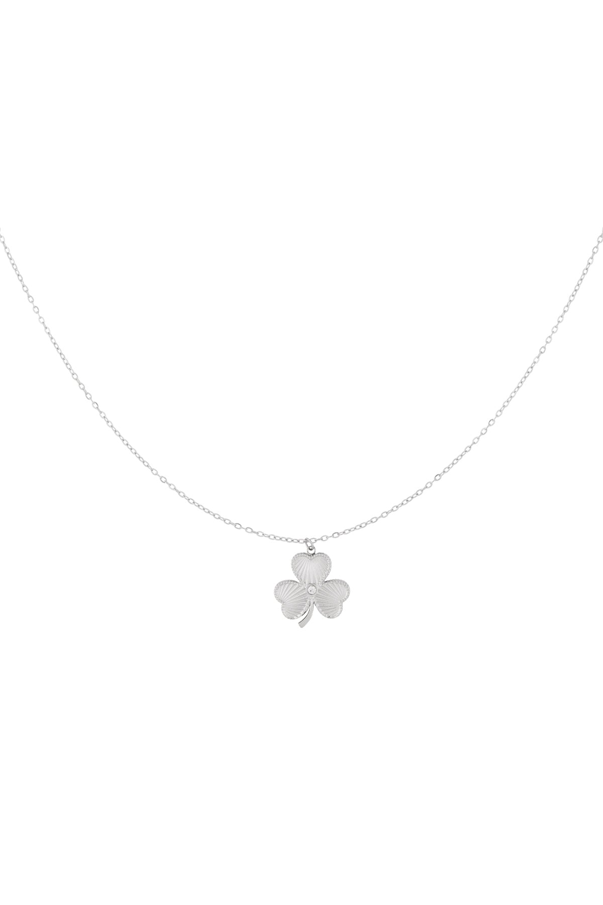 lucky charm necklace silver color