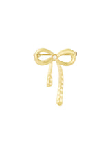 brooch pearl bow Gold color