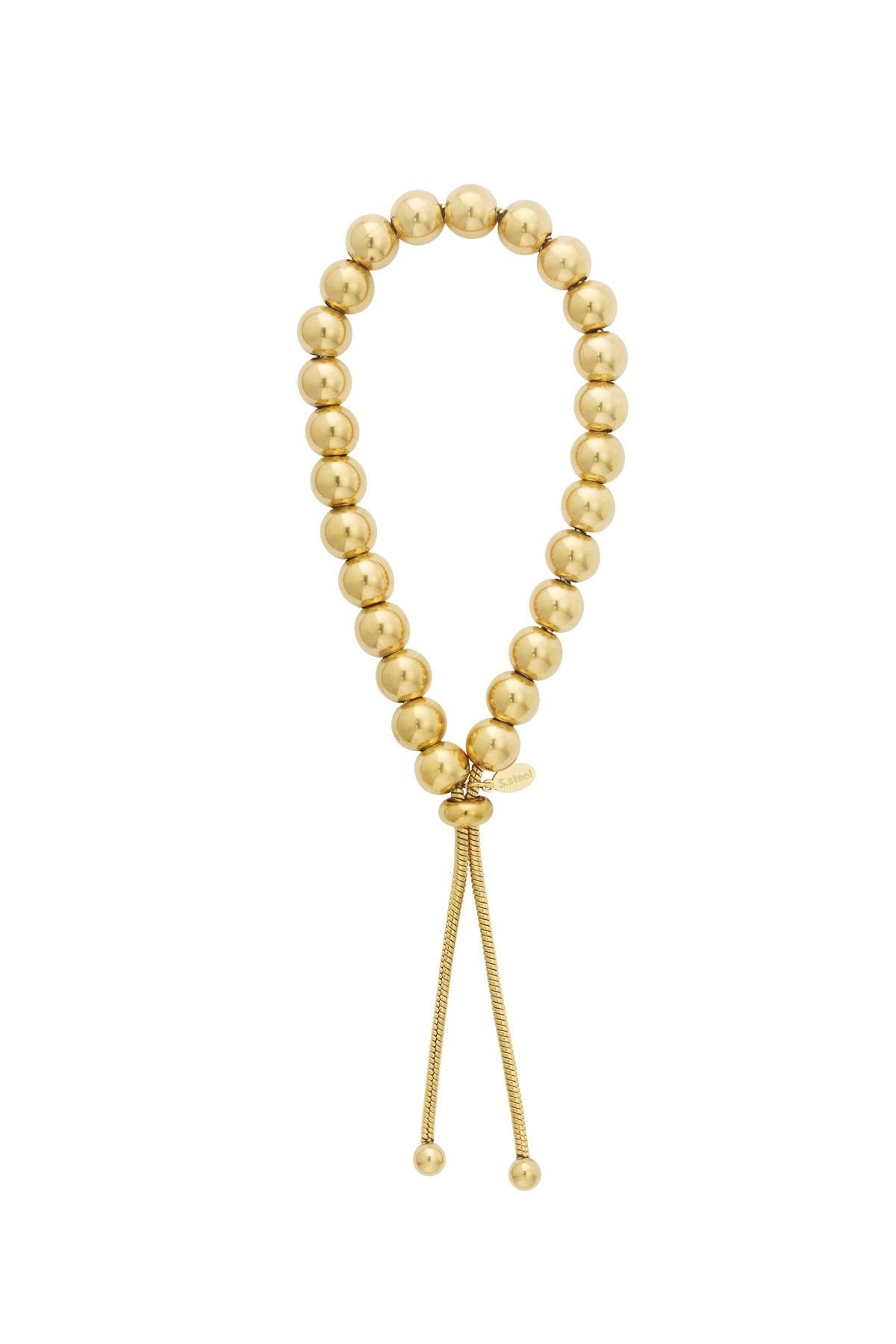 Hollow bead bracelet-8mm Gold color