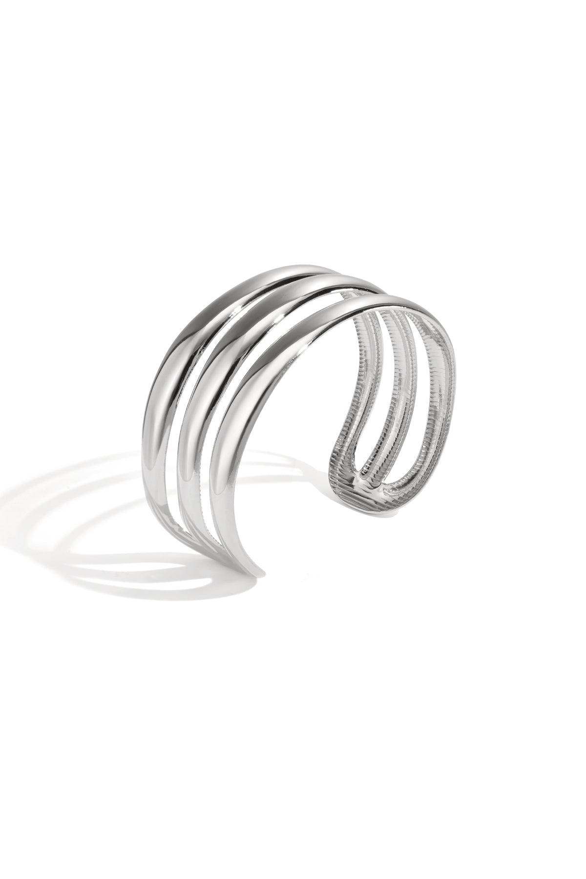 Stainless Steel Bangles silver color One Size