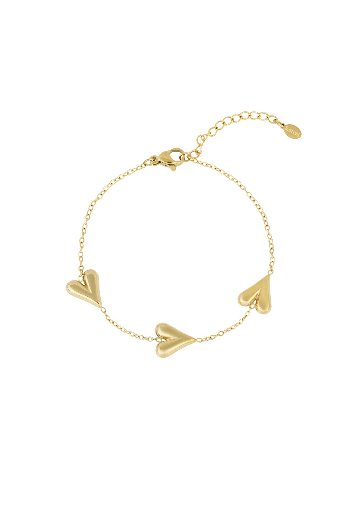 bracelet hearts day Gold color