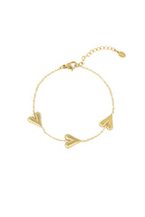bracelet hearts day Gold color
