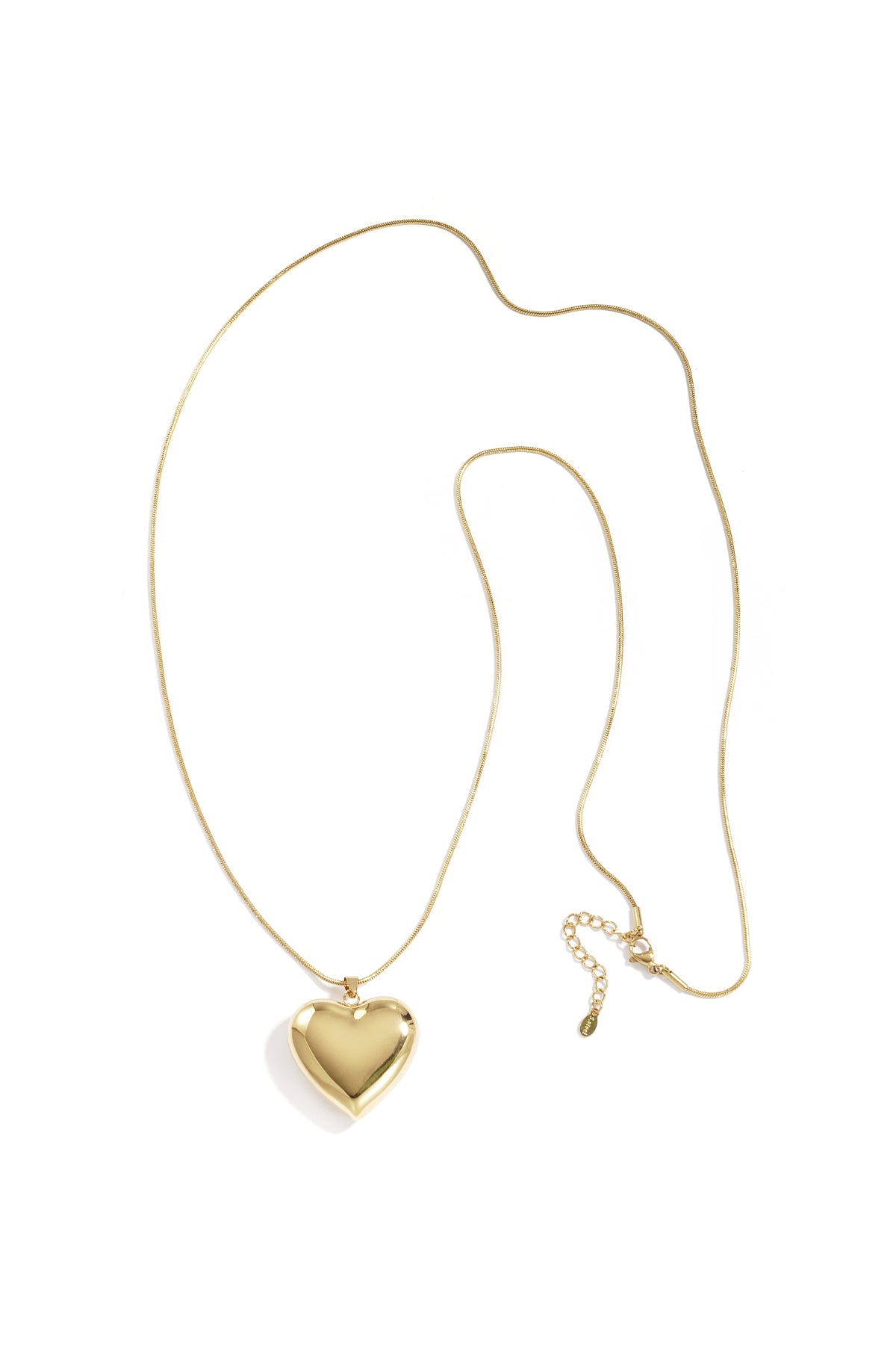 Stainless Steel Long Necklaces Heart Casual Daily Simple Series Women's jewelry Gold color