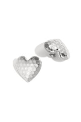 Stainless Steel Stud Earrings Heart Casual Daily Simple Series Women's jewelry silver color