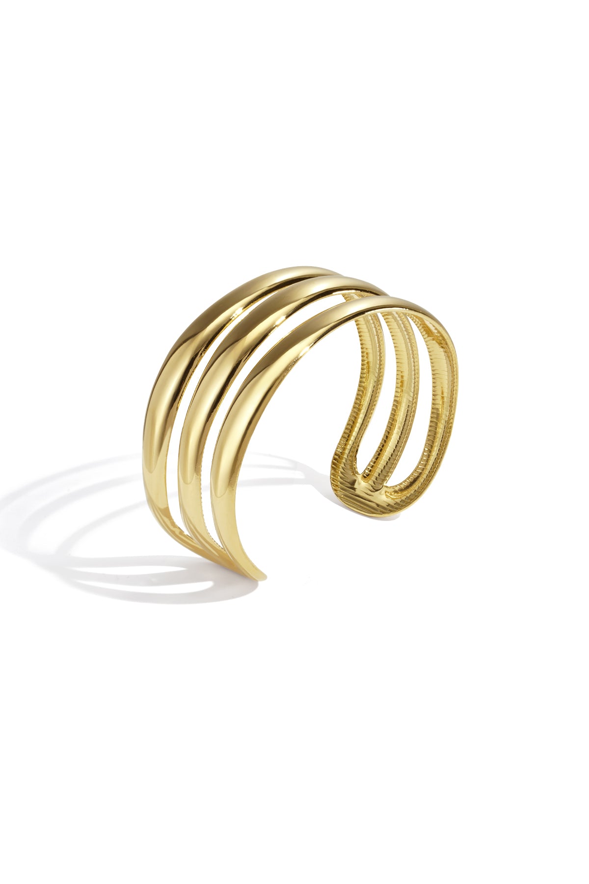 Stainless Steel Bangles Gold color One Size