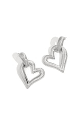 Drop Earrings Heart Casual Daily Simple Series Women's jewelry silver color