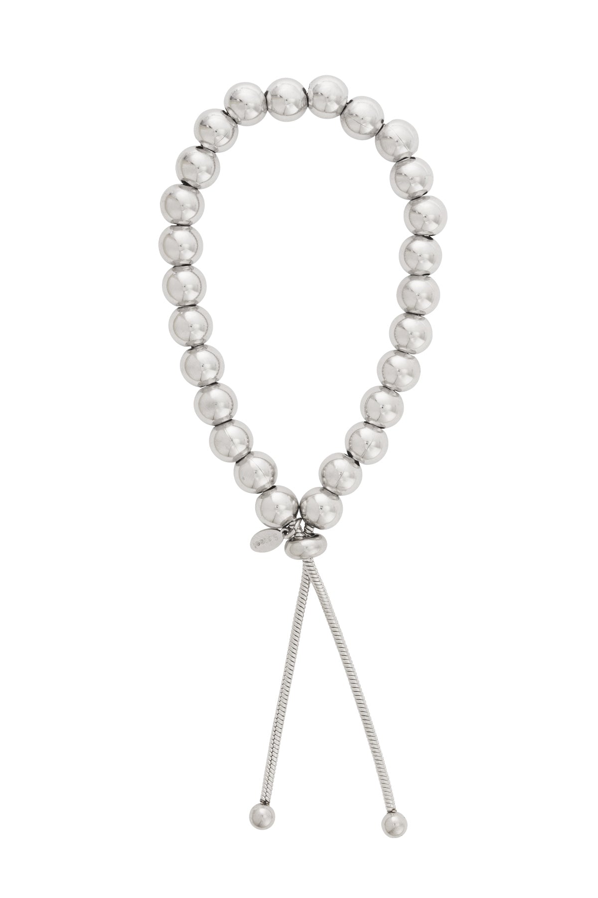 Hollow bead bracelet-8mm silver color