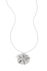 Pendant necklaces Flower silver color