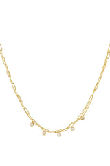 Sparkling Chain Necklace Gold color