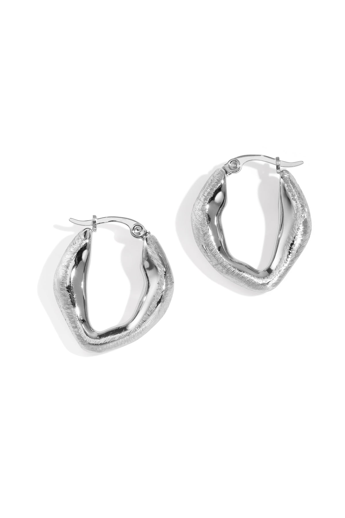 Hoop Earrings circle Casual Daily Simple Series Women's jewelry silver color