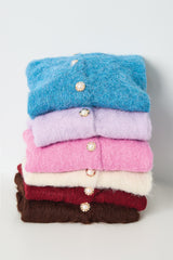 Knitted Women's Knit Cardigan Casual Solid Color