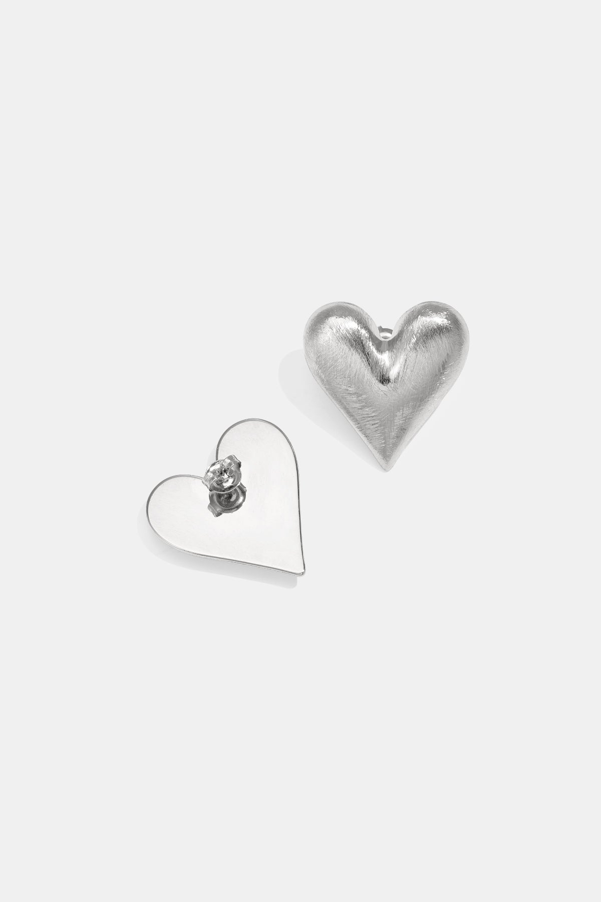 Stud Earrings Heart Casual Daily Simple Series Women's jewelry silver color