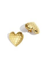 Stainless Steel Stud Earrings Heart Casual Daily Simple Series Women's jewelry Gold color