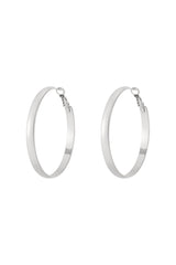 Hoop earrings silver color