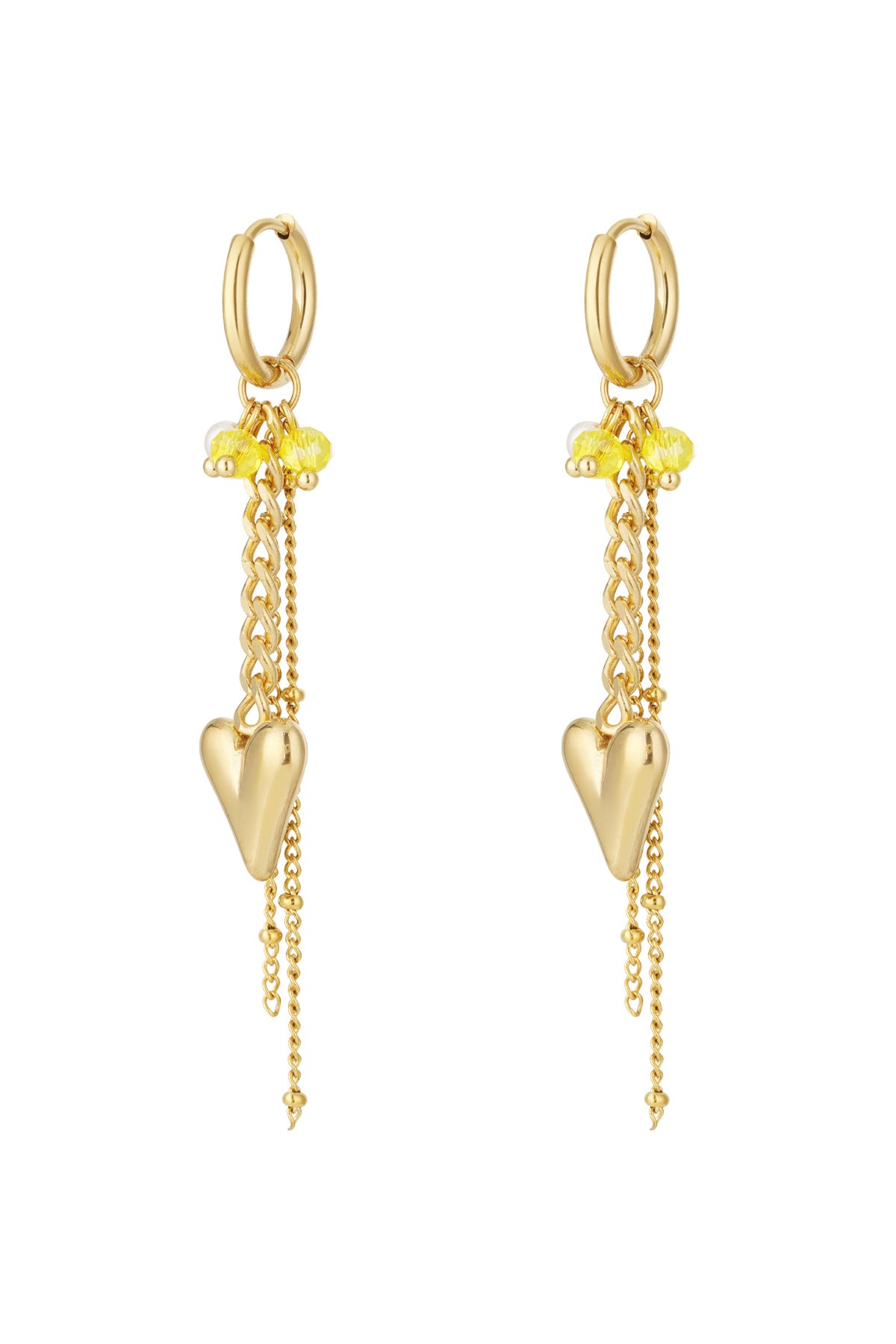 Heart drop earrings