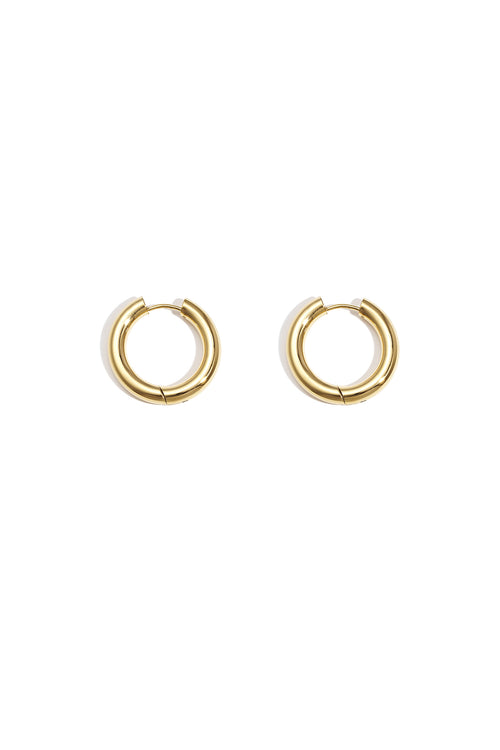 Basic hoop earrings - large Stainless Steel