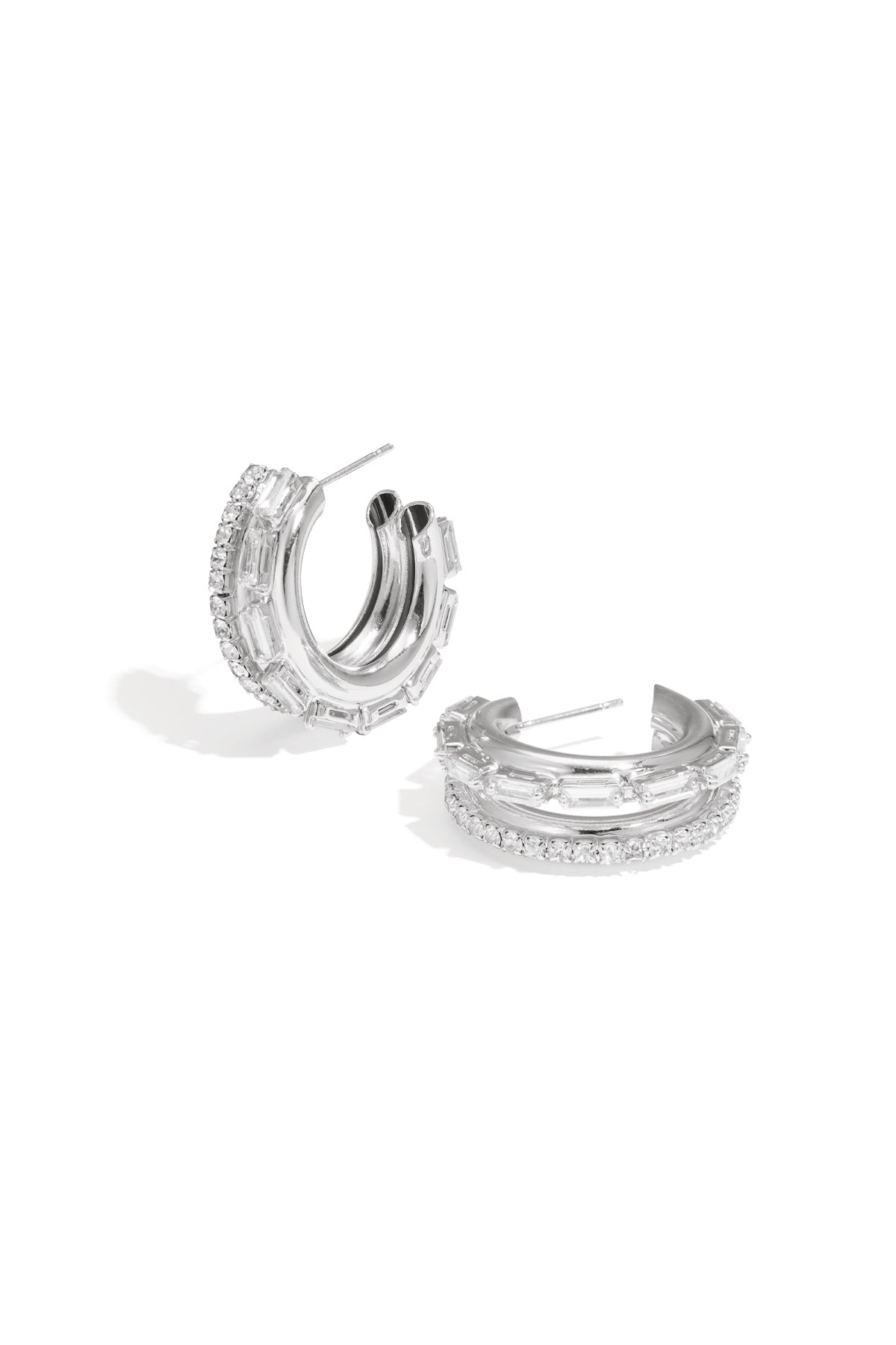 Iron Hoop Earrings circle Elegant Christmas Luxurious Series Women's jewelry silver color