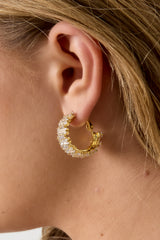 Copper Hoop Earrings Geometric