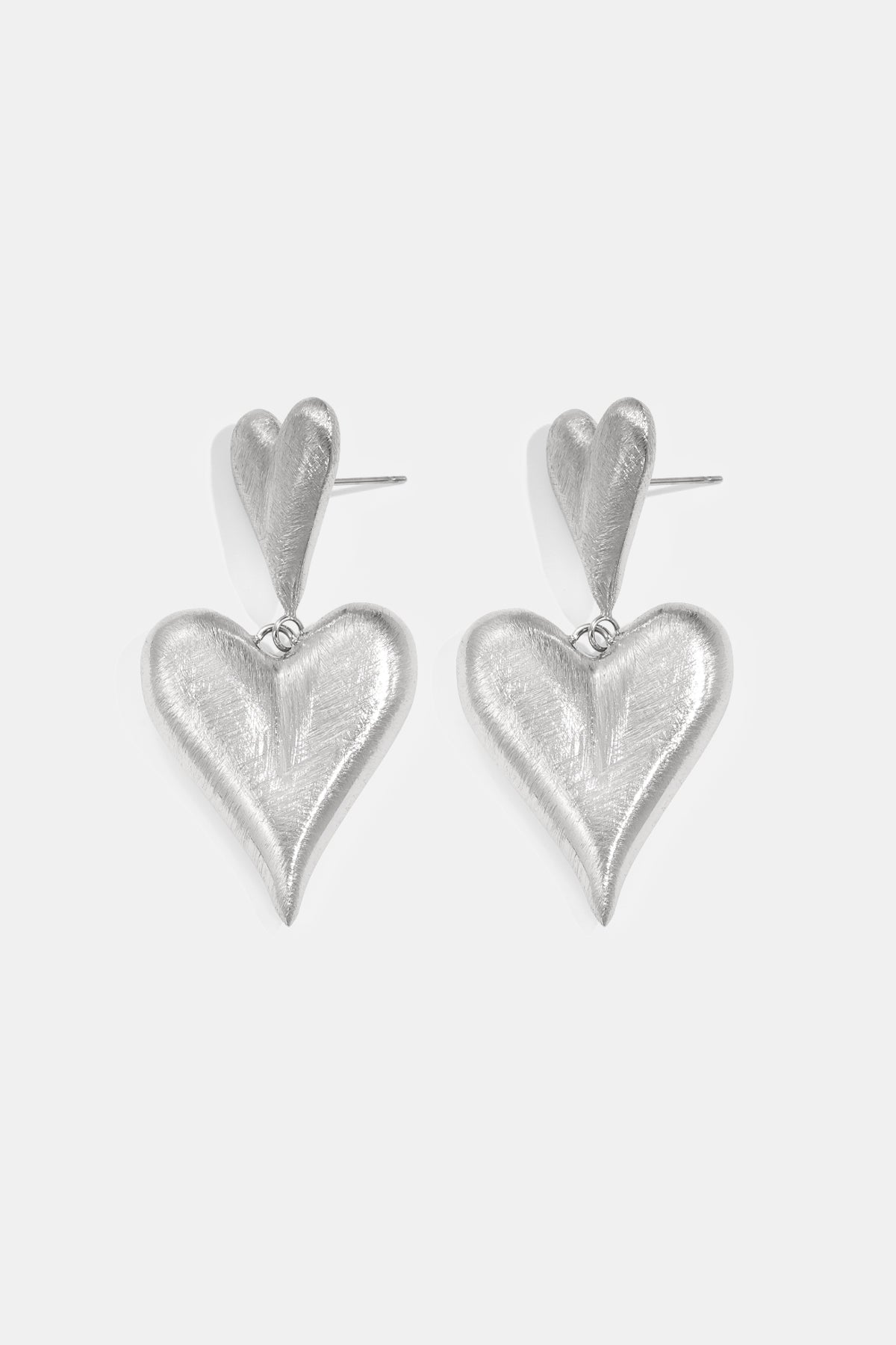 Drop Earrings Heart Casual Daily Simple Series Women's jewelry silver color