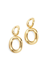 Stainless Steel Drop Earrings circle Casual Daily Simple Series Women's jewelry Gold color