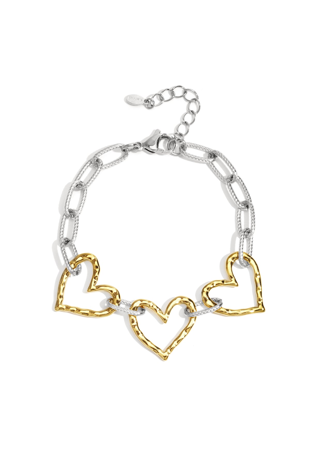 Stainless Steel Chain Bracelets Heart Casual Daily Simple Series Women's jewelry Gold and silver color