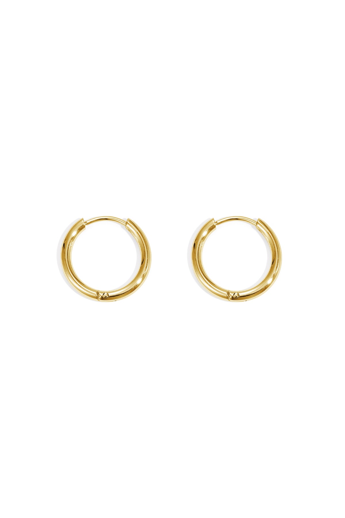 Earrings Little Hoops 1,6cm Gold Color Stainless Steel