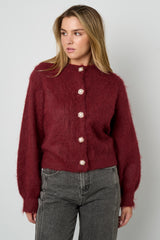 Knitted Women's Knit Cardigan Casual Solid Color